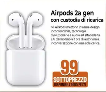 Expert Airpods 2a gen con custodia di ricarica offerta