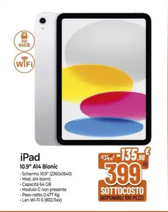 Expert iPad 10.9" A14 Bionic offerta