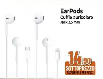 Expert EarPods Cuffie auricolare Jack 3,5 mm offerta