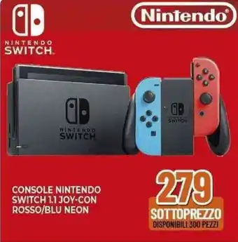 Expert Nintendo CONSOLE NINTENDO SWITCH 1.1 JOY-CON ROSSO/BLU NEON offerta