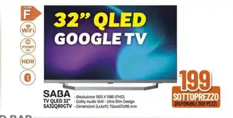 Expert SABA TV QLED 32" offerta