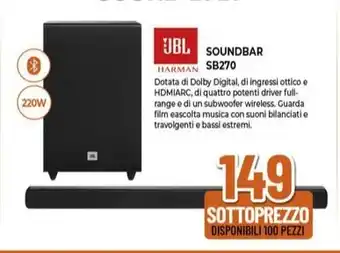 Expert JBL SOUNDBAR SB270 offerta
