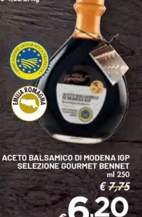 Bennet ACETO BALSAMICO DI MODENA IGP SELEZIONE GOURMET BENNET ml 250 offerta