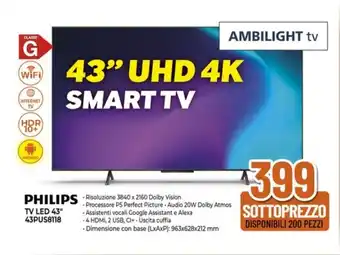 Expert PHILIPS TV LED 43" 43PUS8118 offerta