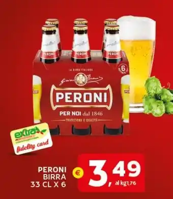 Extra Supermercati PERONI BIRRA 33 CL X 6 offerta