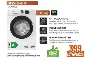 Expert Whirlpool LAVATRICE 10 kg offerta