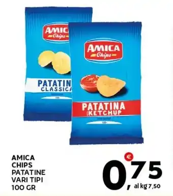 Extra Supermercati AMICA CHIPS PATATINE VARI TIPI 100 GR offerta