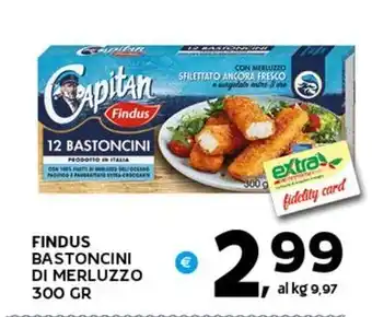 Extra Supermercati FINDUS BASTONCINI DI MERLUZZO 300 GR offerta