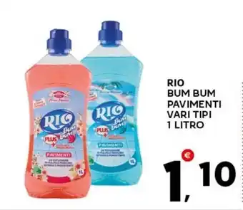 Extra Supermercati RIO BUM BUM PAVIMENTI VARI TIPI 1 LITRO offerta