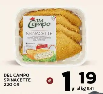 Extra Supermercati DEL CAMPO SPINACETTE 220 GR offerta