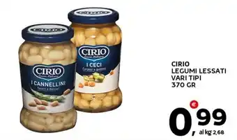 Extra Supermercati CIRIO LEGUMI LESSATI VARI TIPI 370 GR offerta