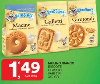 Sisa MULINO BIANCO BISCOTTI CLASSICI VARI TIPI 350 GR offerta