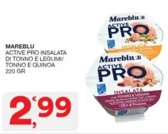 Sisa MAREBLU ACTIVE PRO INSALATA DI TONNO E LEGUMI/ TONNO E QUINOA 220 GR offerta