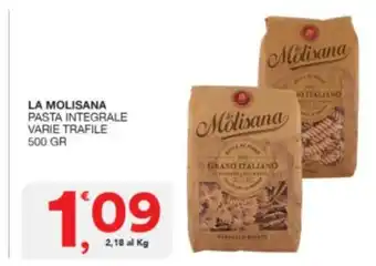 Sisa LA MOLISANA PASTA INTEGRALE VARIE TRAFILE 500 GR offerta
