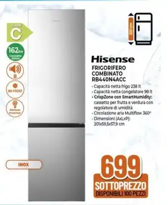 Expert Hisense FRIGORIFERO COMBINATO RB440N4ACC offerta