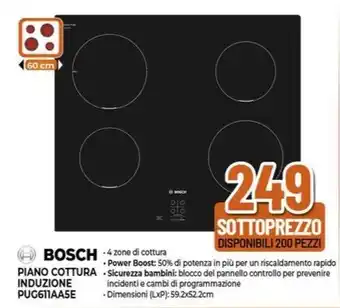 Expert BOSCH PIANO COTTURA INDUZIONE PUG611AA5E offerta