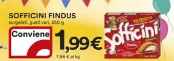 Ipercoop SOFFICINI FINDUS surgelati, gusti vari, 250 g offerta