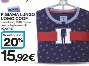 Ipercoop PIGIAMA LUNGO UOMO COOP offerta