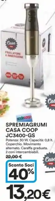Ipercoop SPREMIAGRUMI CASA COOP JC3400-GS offerta