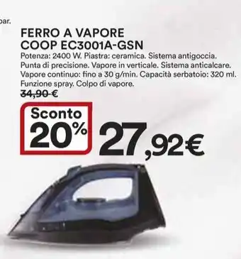 Ipercoop FERRO A VAPORE COOP EC3001A-GSN offerta