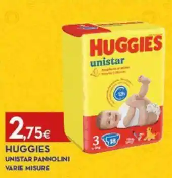 Proshop HUGGIES UNISTAR PANNOLINI VARIE MISURE offerta