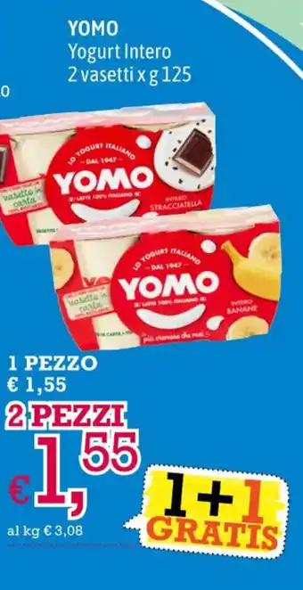 A&O YOMO Yogurt Intero 2 vasetti x g 125 offerta