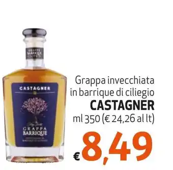 Grappa invecchiata in barrique di ciliegio CASTAGNER ml 350