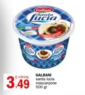 Crai GALBANI santa lucia mascarpone 500 gr offerta