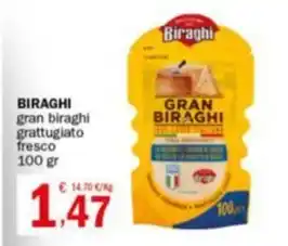 Crai BIRAGHI gran biraghi grattugiato fresco 100 gr offerta
