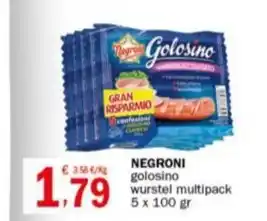Crai NEGRONI golosino wurstel multipack 5 x 100 gr offerta