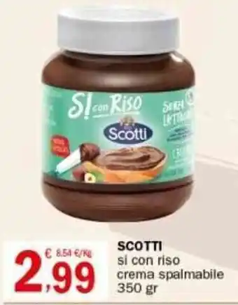 Crai SCOTTI si con riso crema spalmabile 350 gr offerta