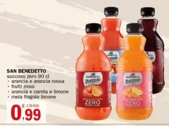 Crai SAN BENEDETTO succoso zero 90 cl offerta