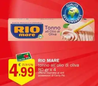 Crai RIO MARE tonno all'olio di oliva 80 gr offerta