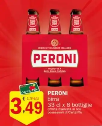 Crai PERONI birra 33 cl x 6 bottiglie offerta