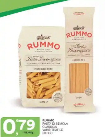 Sisa RUMMO PASTA DI SEMOLA CLASSICA VARIE TRAFILE 500 GR offerta
