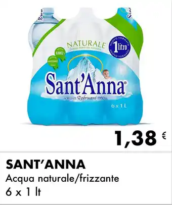 Iper Tosano SANT'ANNA Acqua naturale/frizzante 6 x 1 lt offerta