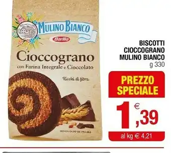 Iperal Mulino Bianco I Cioccograno Con Farina Integrale E Cioccolato 330 G(ml) offerta