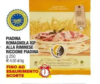 Iperal Ricicone Piadina Alla Romagnola Igp offerta
