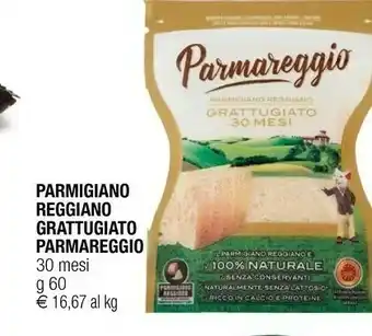 Iperal Parmareggio Parmigiano Reggiano 30 Mesi Grattugiato 60 G(ml) offerta