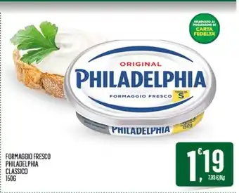 Despar FORMAGGIO FRESCO PHILADELPHIA CLASSICO 150G offerta