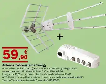 Leroy Merlin Antenna Mobile Esterna Evology offerta