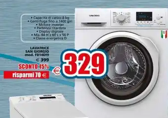 LAVATRICE SAN GIORGIO mod. F814DI9