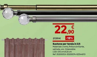 Leroy Merlin Bastone Per Tenda In Kit offerta