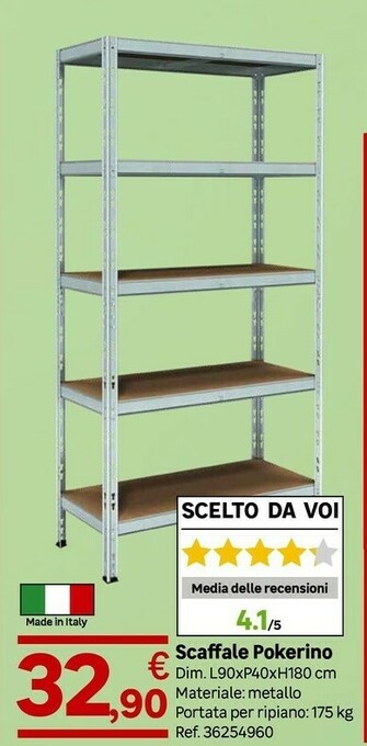 Leroy Merlin Scaffale Pokerino offerta