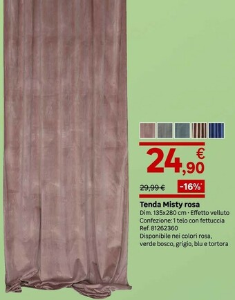 Leroy Merlin Tenda Misty Rosa offerta
