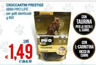 MD Discount Croccantini Prestige Miba Pro Life Per Gatti Sterilizzati offerta