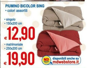 MD Discount Piumino Bicolor Sing offerta
