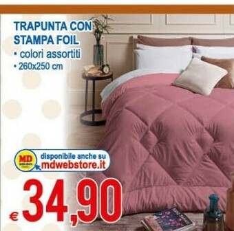MD Discount Trapunta Con Stampa Foil offerta