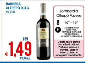 MD Discount Barbera Oltrepò Doc offerta
