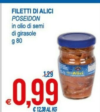 MD Discount Poseidon Filetti Di Alici In Olio Di Semi Di Girasole offerta